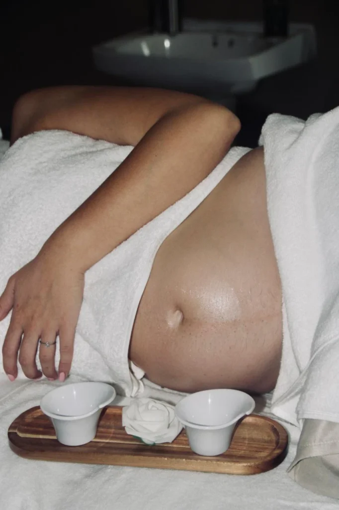 Prenatal massage session in Brackenfell focusing on relaxation and comfort for pregnant women