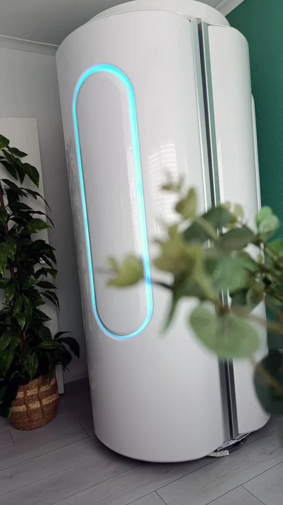 Close-up of TanCan indoor tanning machine at Absolute Beauty Brackenfell