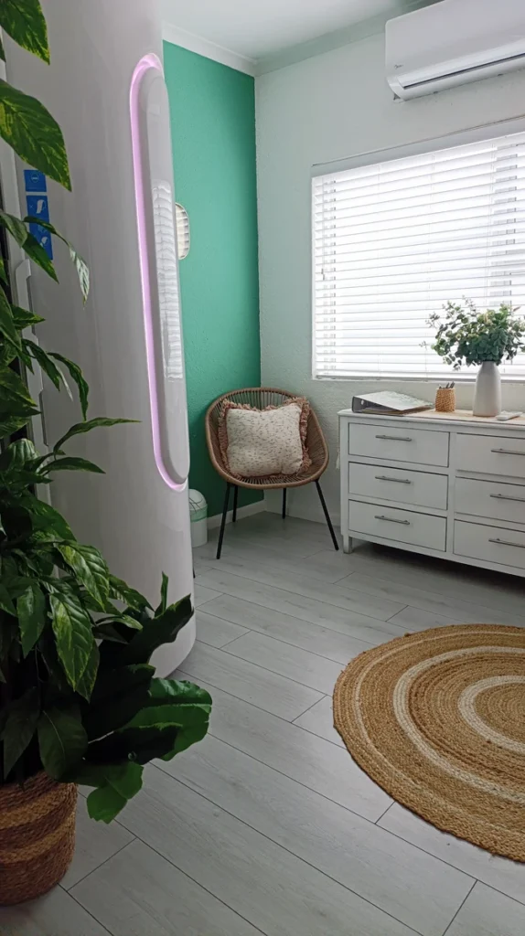 Bright indoor tanning room in Brackenfell featuring TanCan pod and calming spa environment